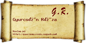 Gyurcsán Róza névjegykártya