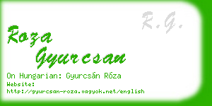 roza gyurcsan business card